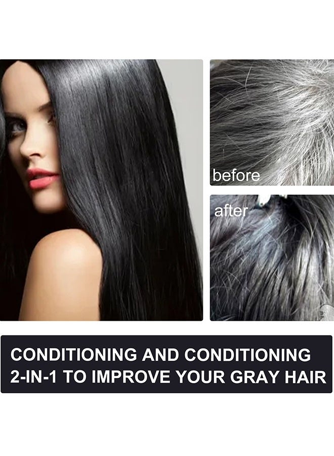 EELHOE Natural Darkening Shampoo, Instant & Long-lasting Hair Color Shampoo in Minutes, Gray Hair Coverage for Men & Women, Natural Shampoo Hair Dye for All Hair Types - Image 2